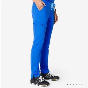Figs royal blue yola scrub pant petite